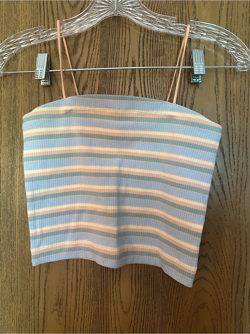 American Eagle Outfitters Pastel Striped Ribbed Camisole